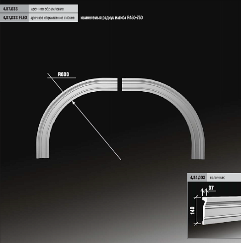 АРОЧНОЕ ОБРАМЛЕНИЕ 4.87.033  ЕВРОПЛАСТ